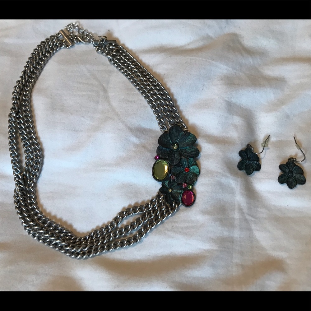 Necklace with matching earrings